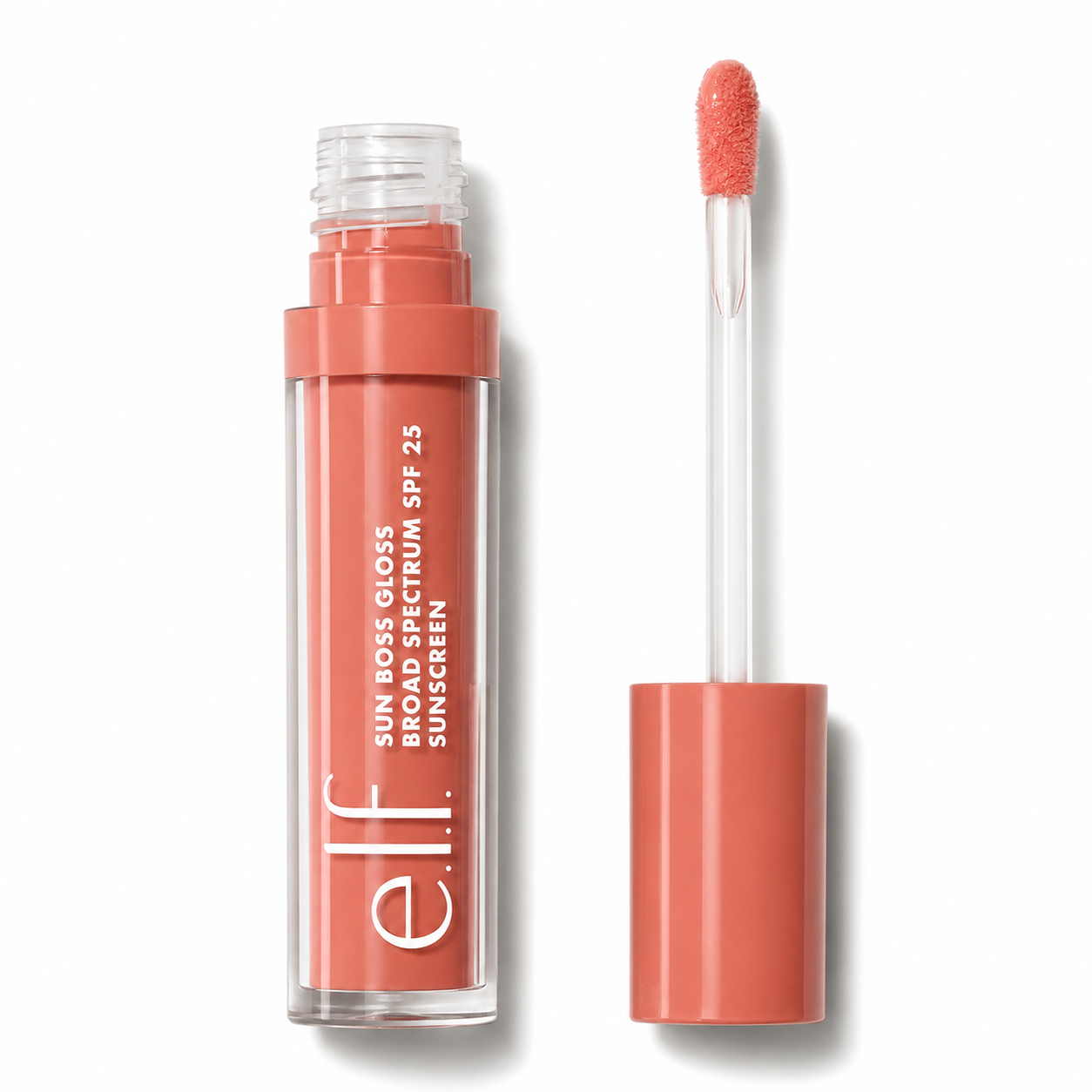 Brillo de labios e.l.f. Sun Boss Gloss SPF 25 Vegan Peachy Kween